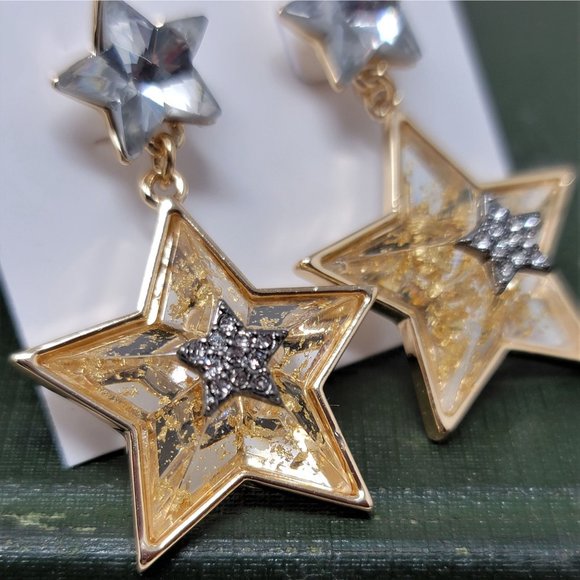 Betsey Johnson Celestial Star Drop Earrings - Picture 5 of 8